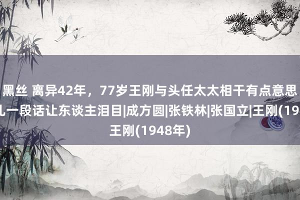 黑丝 离异42年，77岁王刚与头任太太相干有点意思，女儿一段话让东谈主泪目|成方圆|张铁林|张国立|王刚(1948年)