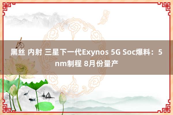 黑丝 内射 三星下一代Exynos 5G Soc爆料：5nm制程 8月份量产